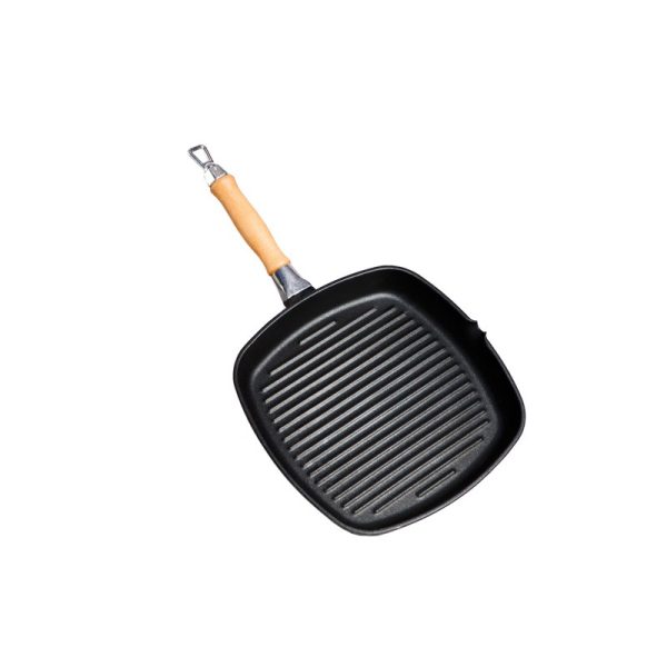 Grill rayado de fundición con mango desmontable - 3